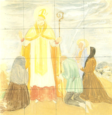 Bozzetto per la vita di San Grato(1940)
